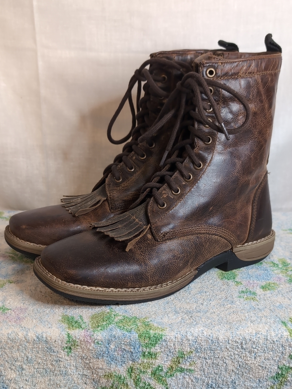 Dan Post Rowan Kids 6" Lace Up  Zip Boots youth 6D